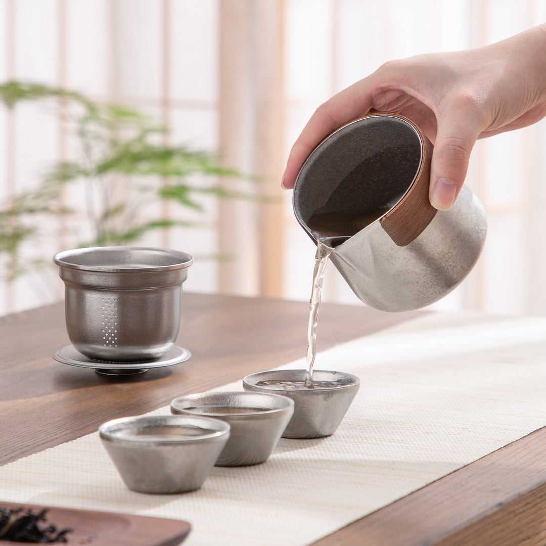 Cryolite  - Personalized Titanium travel tea set