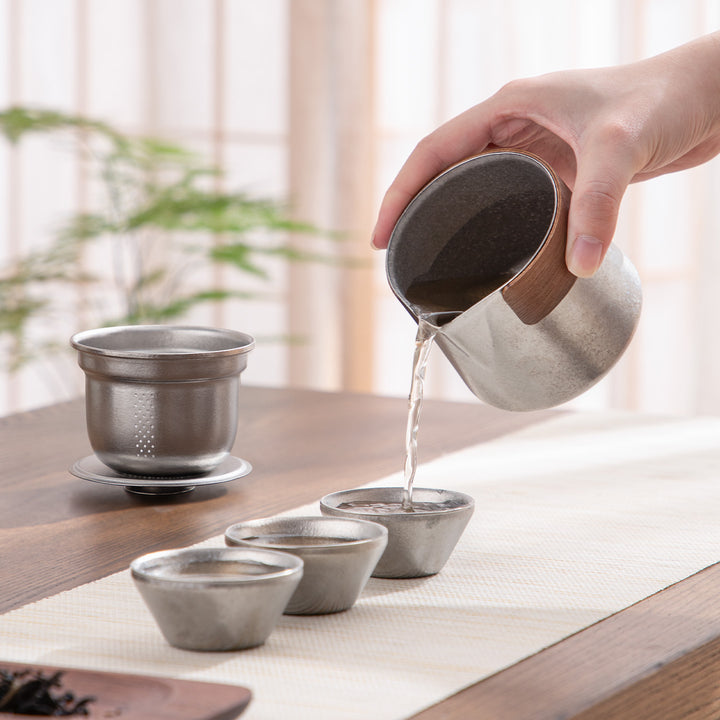 Cryolite  - Personalized Titanium travel tea set