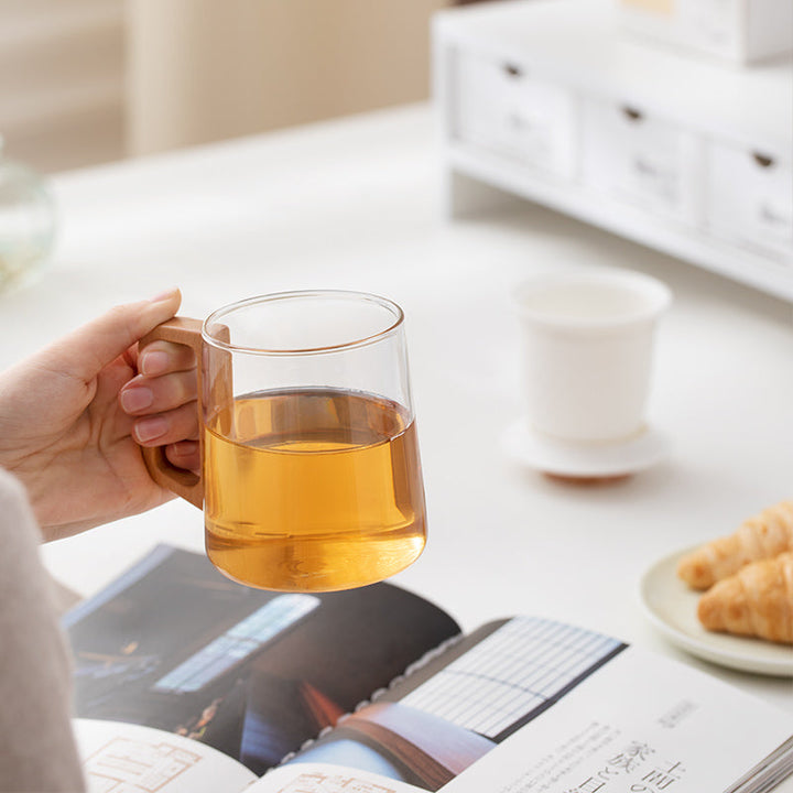 Feat - Personalized cozy glass tea mug set
