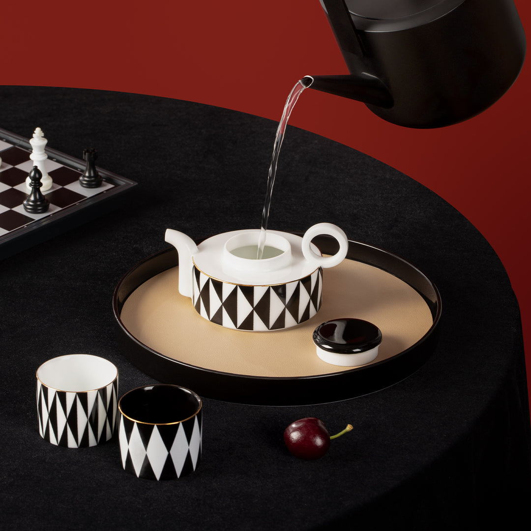 Blank moments - Modern Tea set with tray