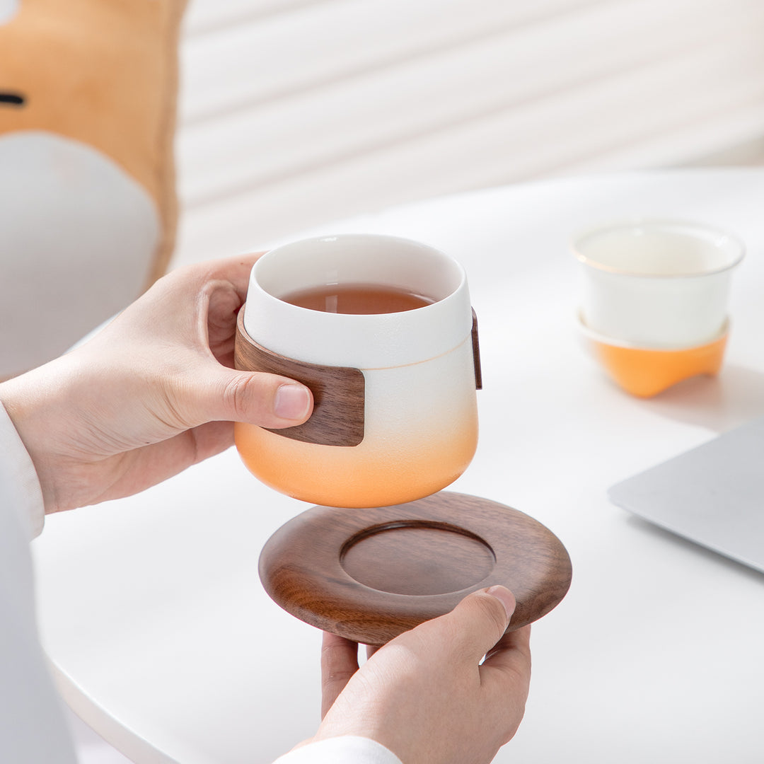 Shiba Inu - Ceramic tea mug with lid