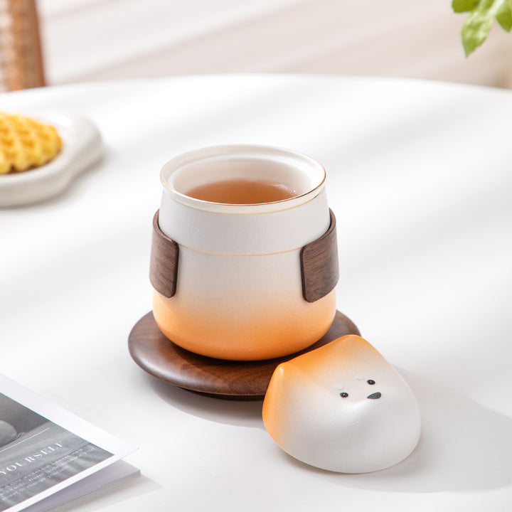 Shiba Inu - Ceramic tea mug with lid