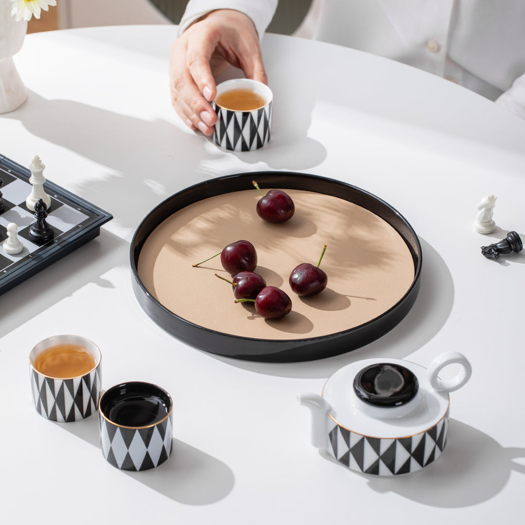 Blank moments - Modern Tea set with tray