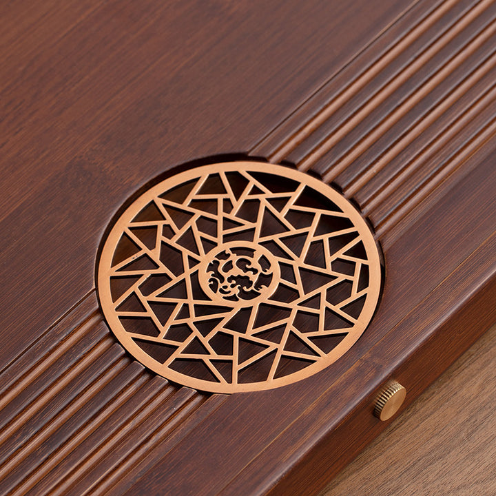 Just right - Bamboo tea tray with drainage