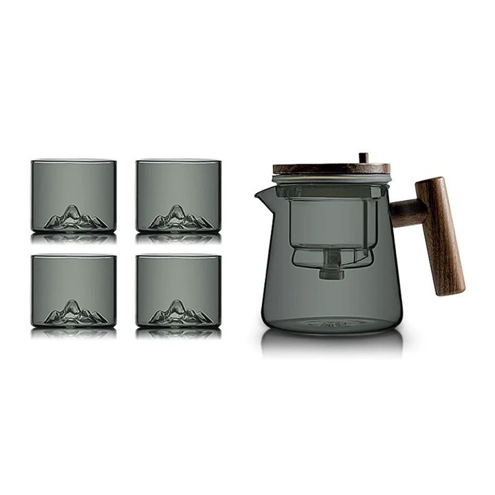 Multi-options Boho 23.7oz semi automatic glass teapot | tea gift set - Teaware Space