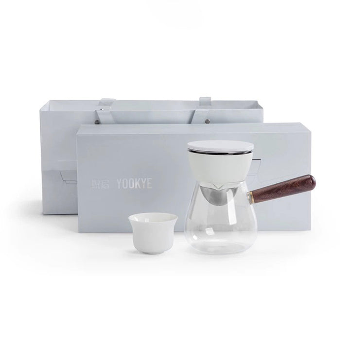 Semi automatic glass tea set| Personalized tea ceremony set with kettle