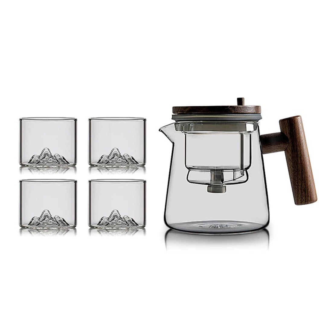 Multi-options Boho 23.7oz semi automatic glass teapot | tea gift set - Teaware Space