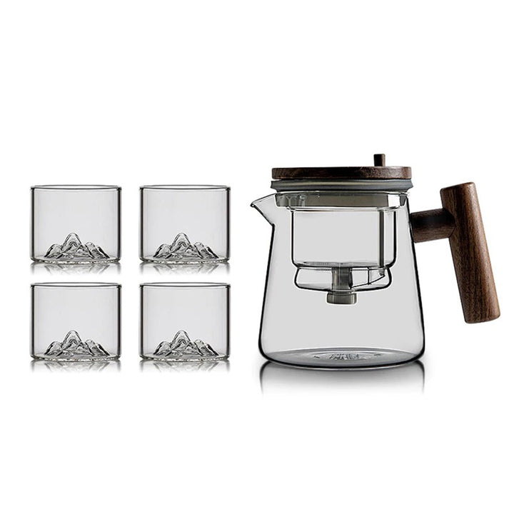 Multi-options Boho 23.7oz semi automatic glass teapot | tea gift set - Teaware Space