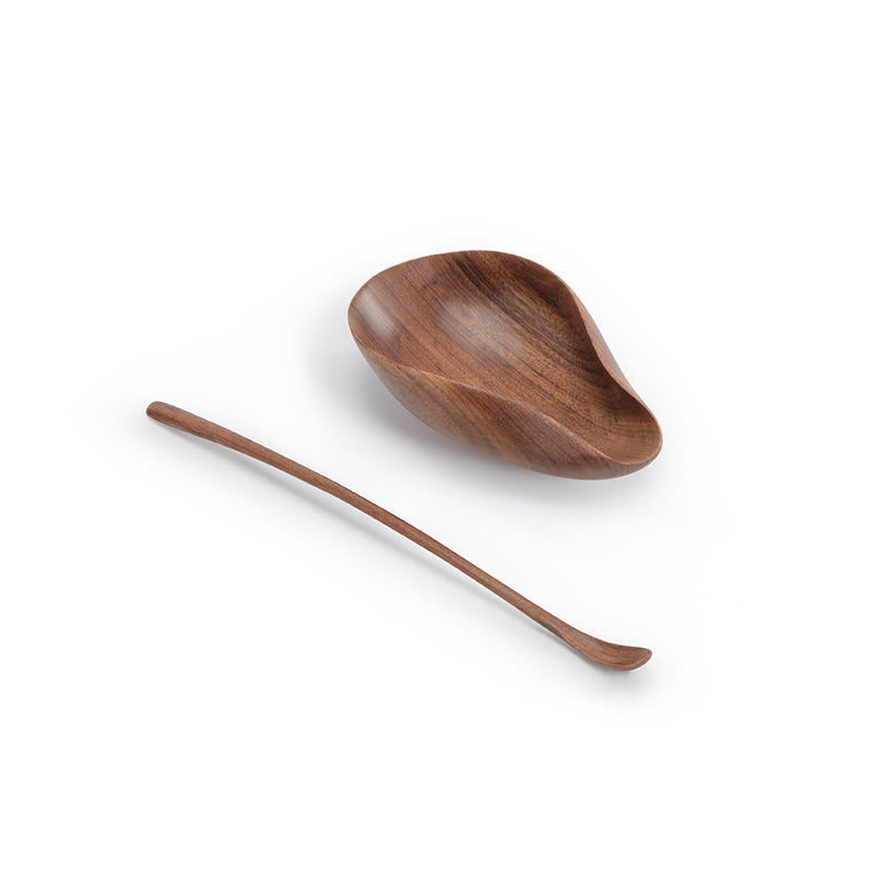 walnut wood tea spoon, tea rule for tea ceremony