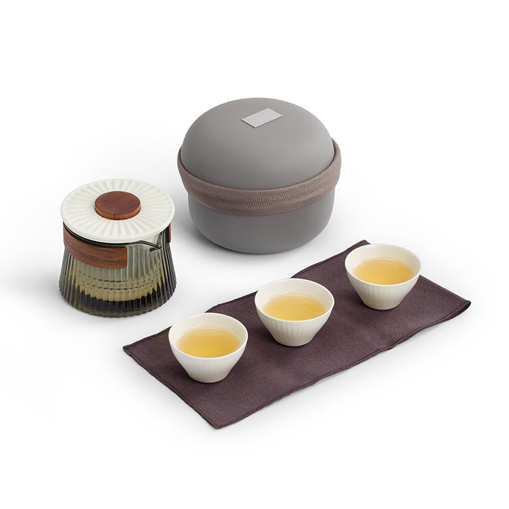 Personalized boho travel tea set for two - Birthday/Housewarming Gift ideas