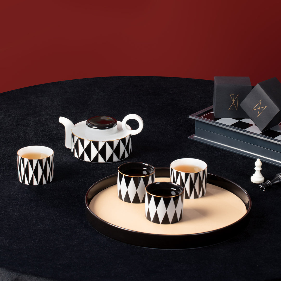 Blank moments - Modern Tea set with tray