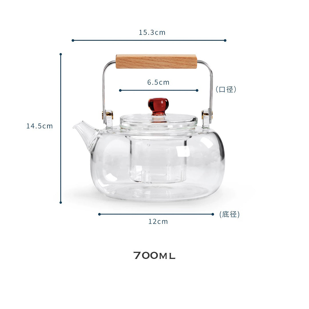 The zen seeker - Boho glass kettle with warmer