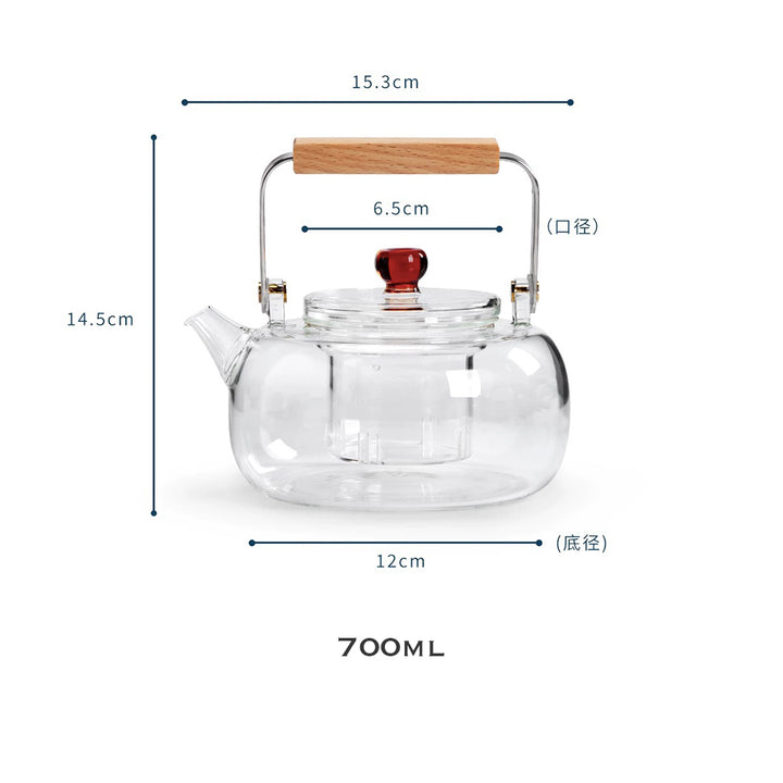 The zen seeker - Boho glass kettle with warmer