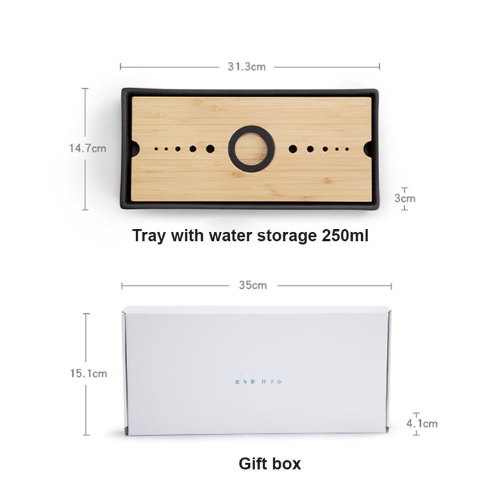 Inner core - Custom Bamboo tea tray with drain