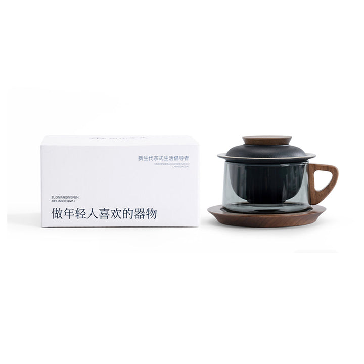 Custom name/logo Cozy Tea Mug with Infuser Set | Travel Mug - Teaware Space