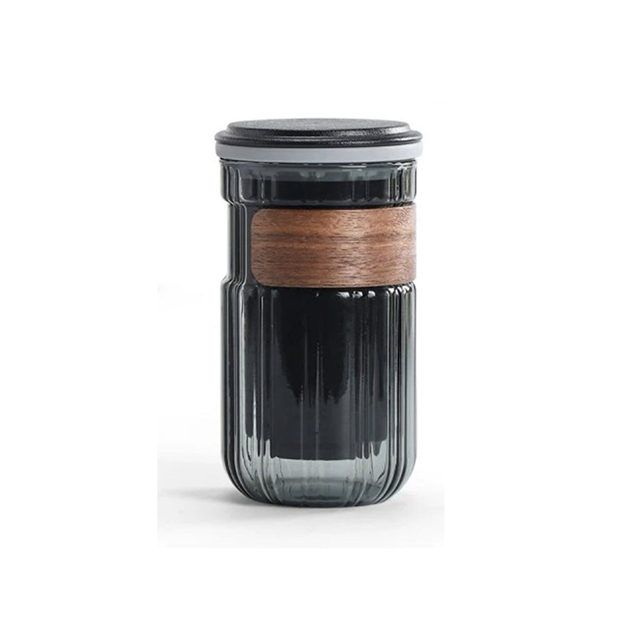 Personalized 11.5oz Glass mug with infuser and lid | Travel mug for one - Teaware Space