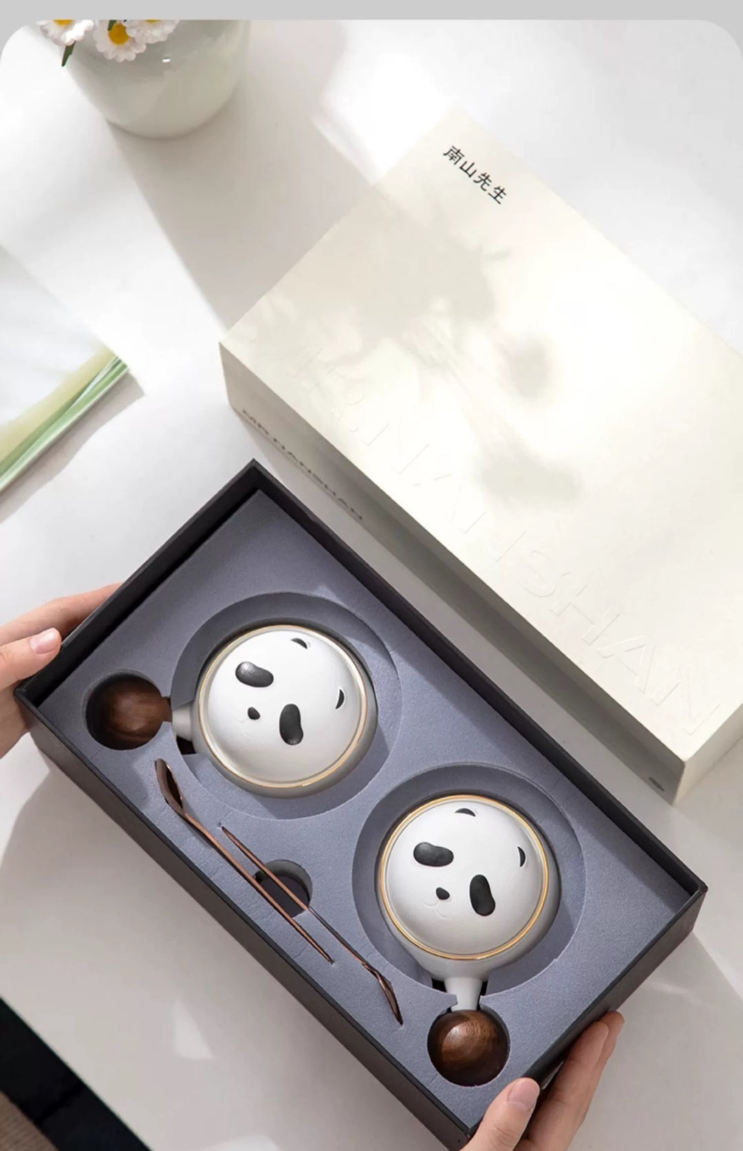 ceramic mr and mrs mug set | personalized panda mug