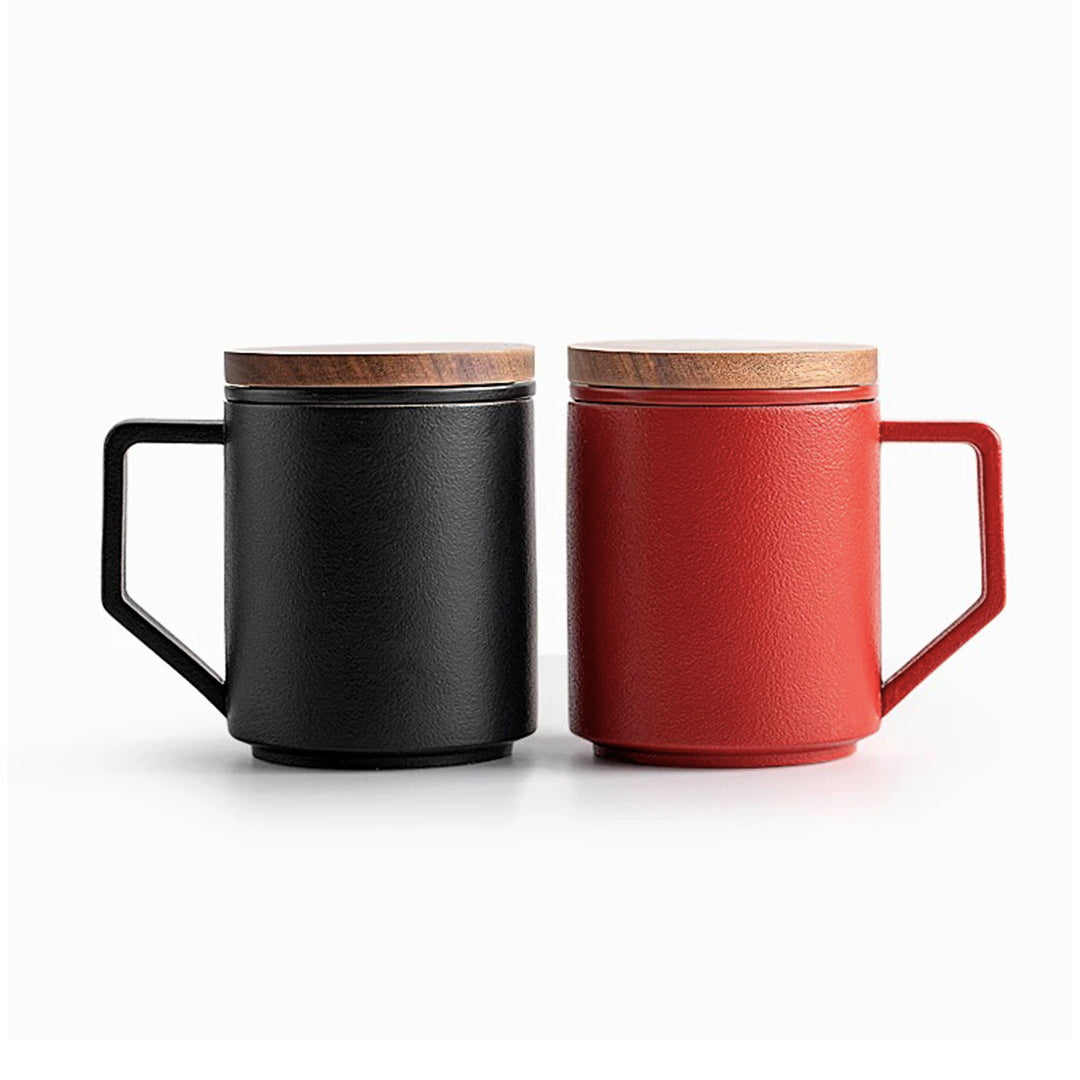 Emotion - Ceramic tea mug with infuser and lid