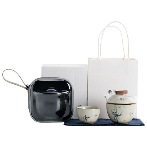 Portable travel tea set for one