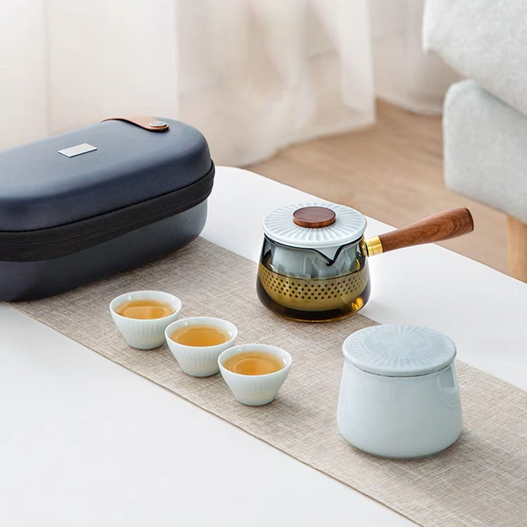 Rainy Soul - portable tea set with container and case