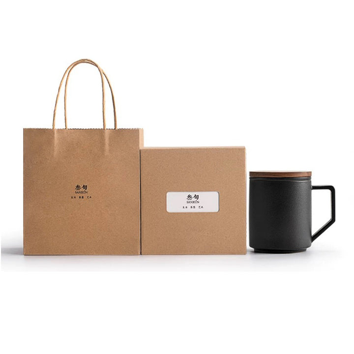 Emotion - Ceramic tea mug with infuser and lid