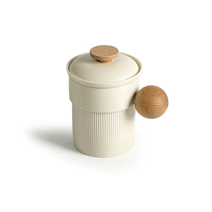 Cozy cream tea mug with infuser and lid | Pink Milk/latte mug