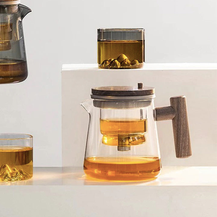 Multi-options Boho 23.7oz semi automatic glass teapot | tea gift set - Teaware Space