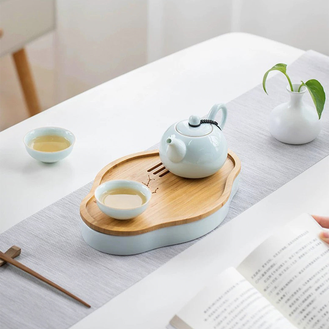 Stillness - Bamboo tea tray with drain