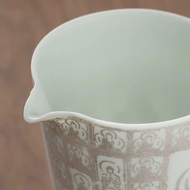 Thousand Buddhas - Silver glaze Sancai Gaiwan tea set