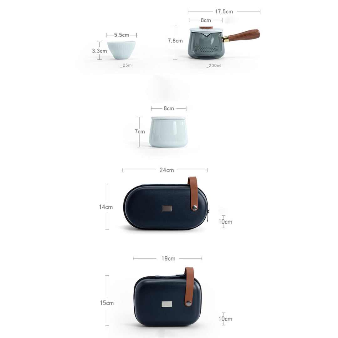 Rainy Soul - portable tea set with container and case
