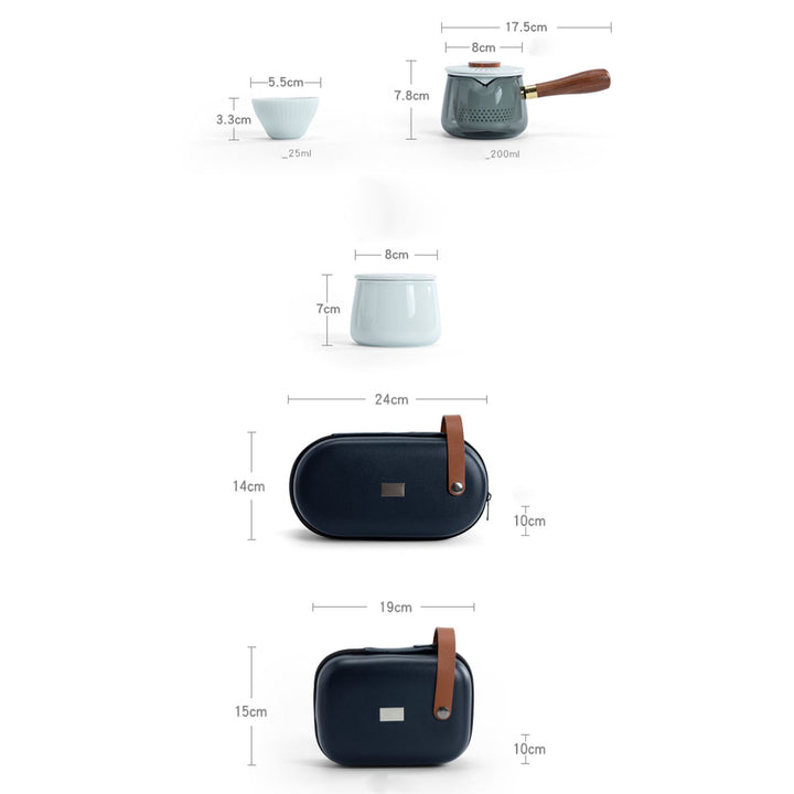 Rainy Soul - portable tea set with container and case