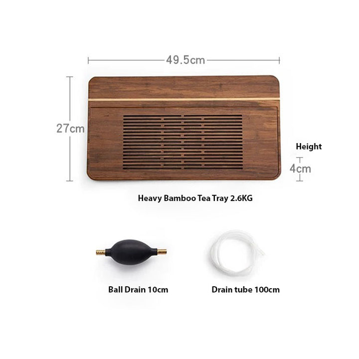 Inner Horizon - Natural heavy Bamboo tea serving tray