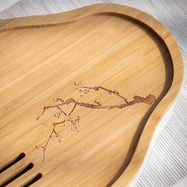 Stillness - Bamboo tea tray with drain