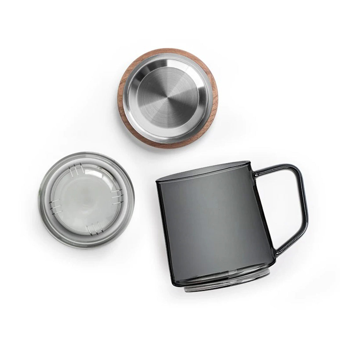 Cozy 13.5oz Glass tea cup with infuser set | Tea Infusion Mugs - Teaware Space