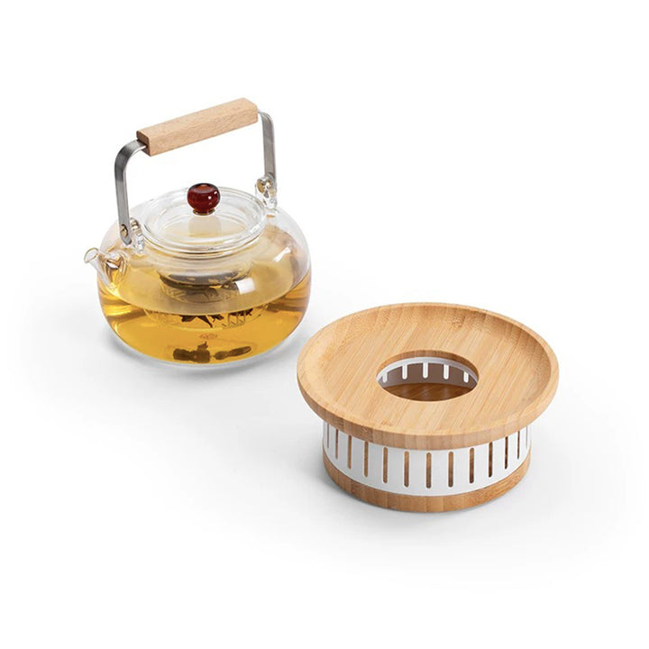 The zen seeker - Boho glass kettle with warmer