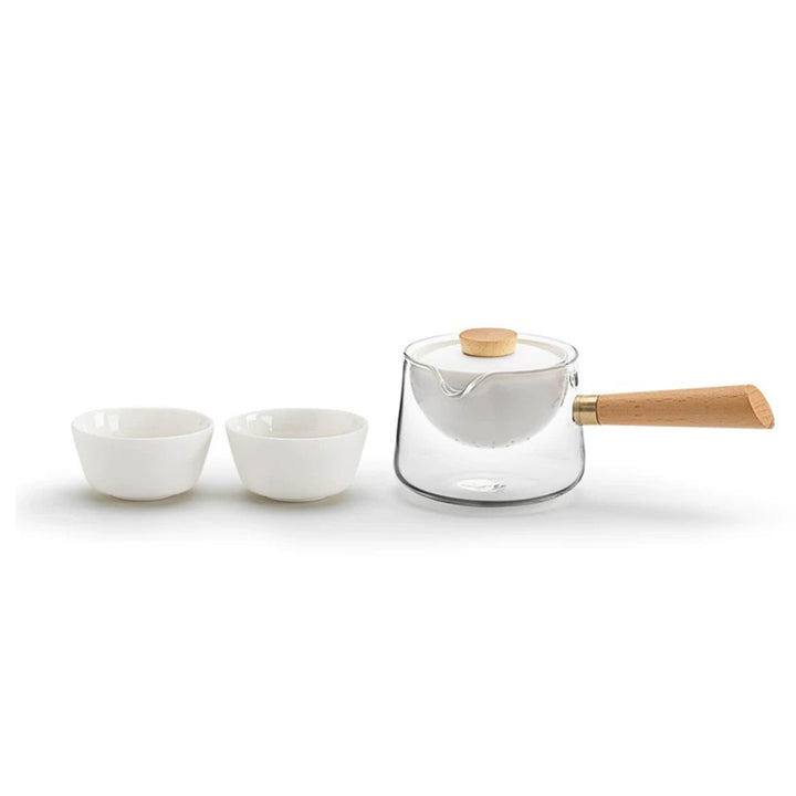 glass semi automatic teapot