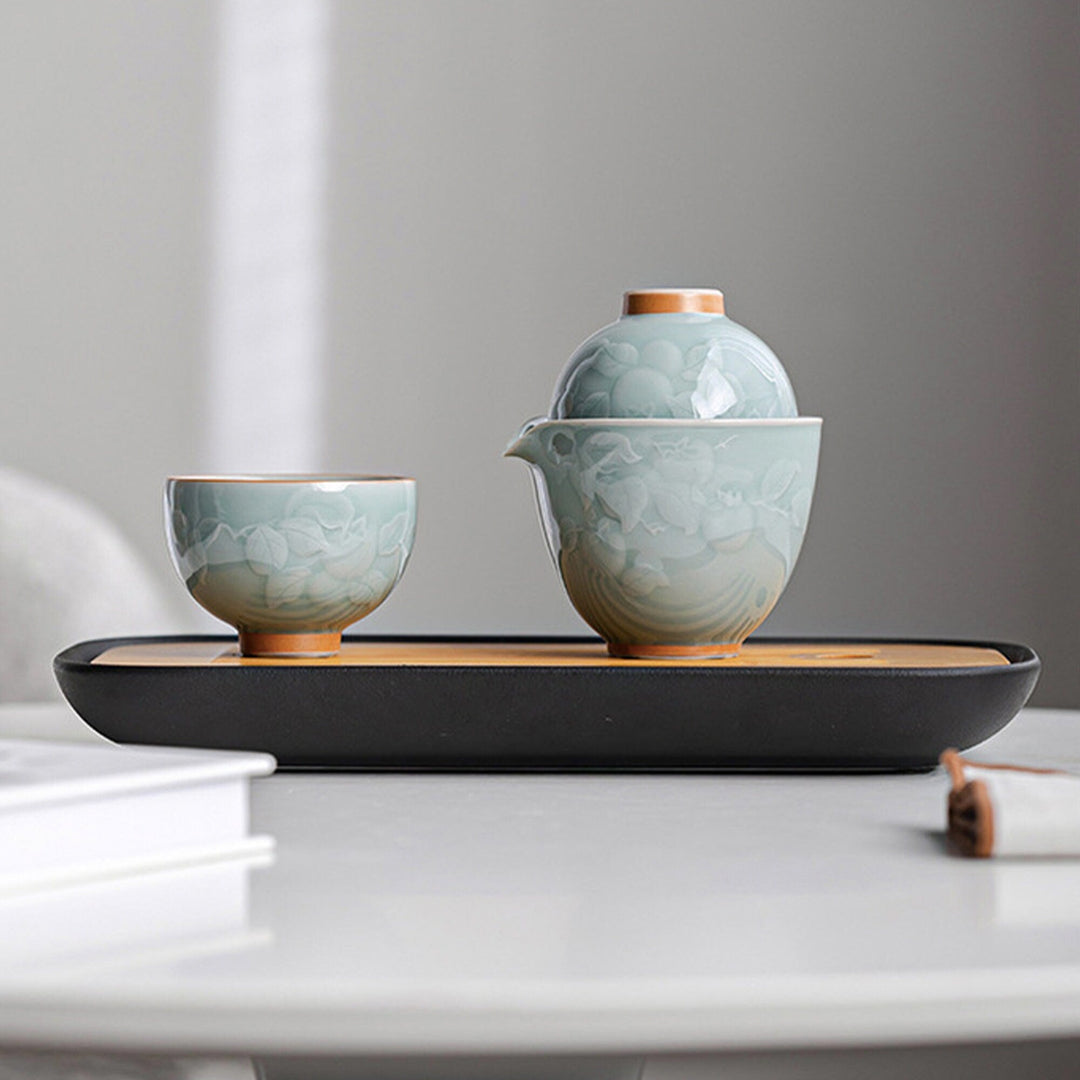 Persimmon - Travel tea cup set for two