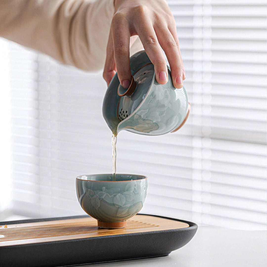 Persimmon - Travel tea cup set for two