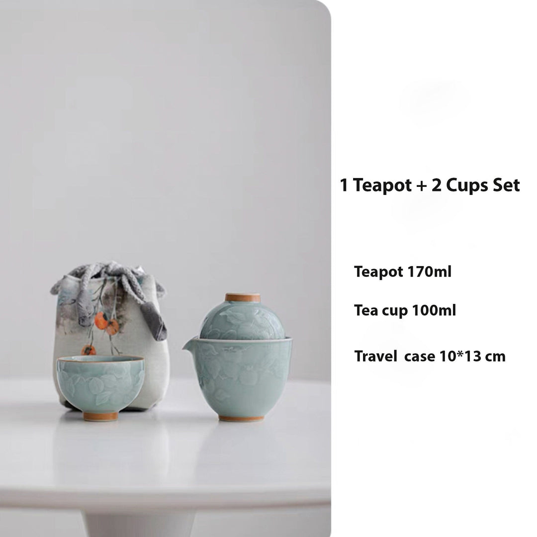 Persimmon - Travel tea cup set for two