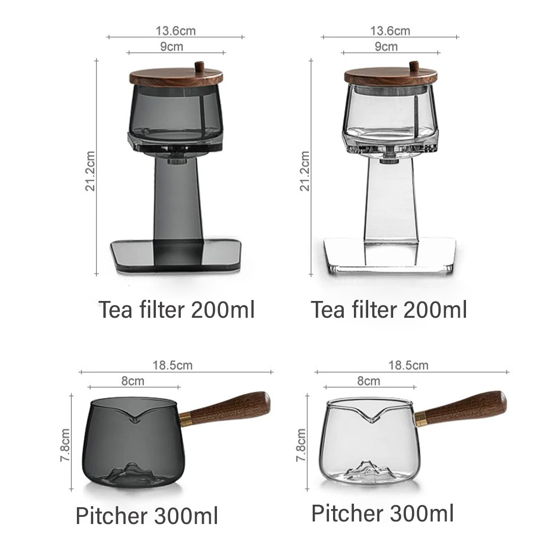 Percolate - 3D mountain semi Automatic teapot set