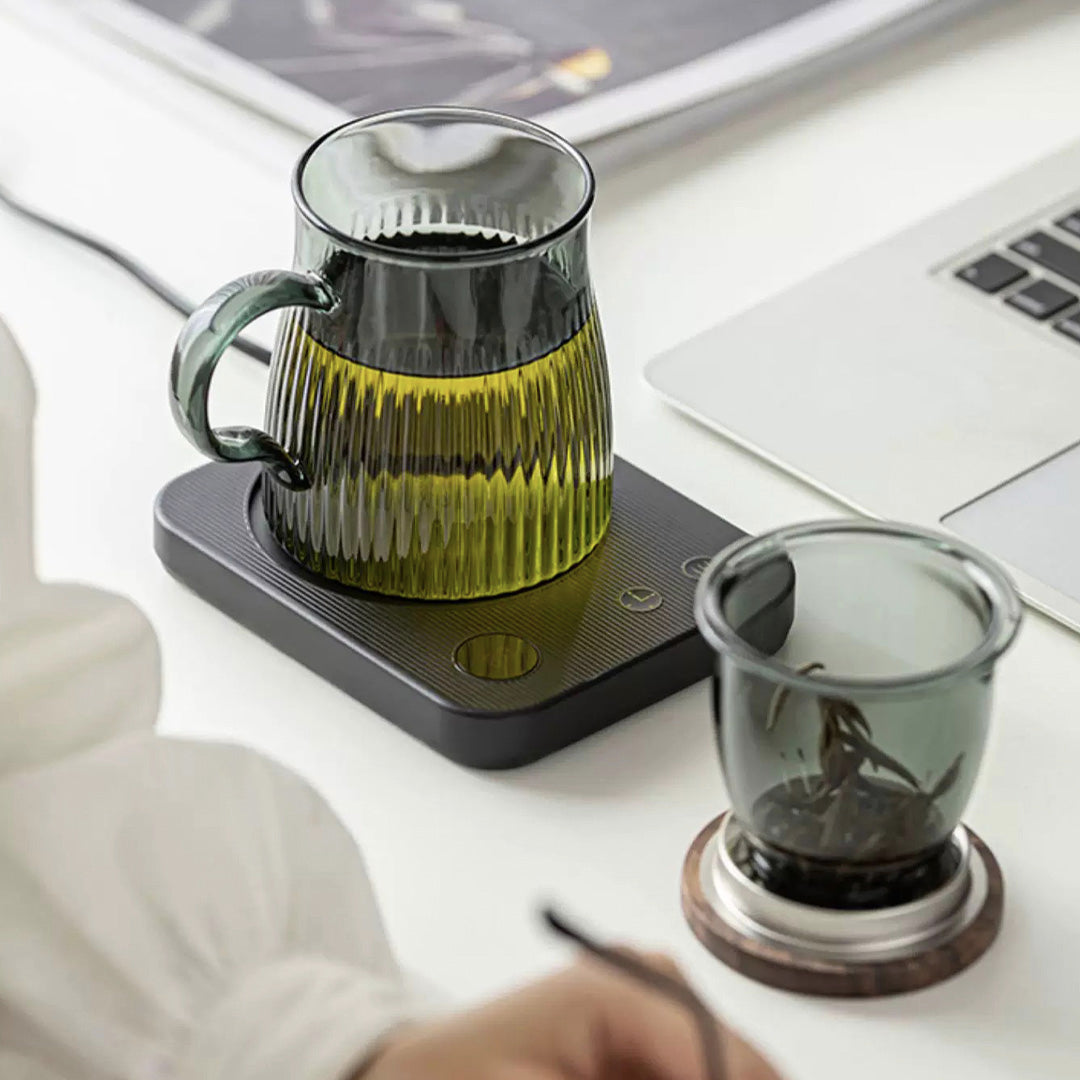 Tasse à thé en verre de voyage de 500 ml faite à la main avec couvercle et infuseur | Cadeau pour elle/lui | Déco bohème