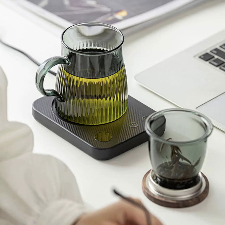 Tasse à thé en verre de voyage de 500 ml faite à la main avec couvercle et infuseur | Cadeau pour elle/lui | Déco bohème