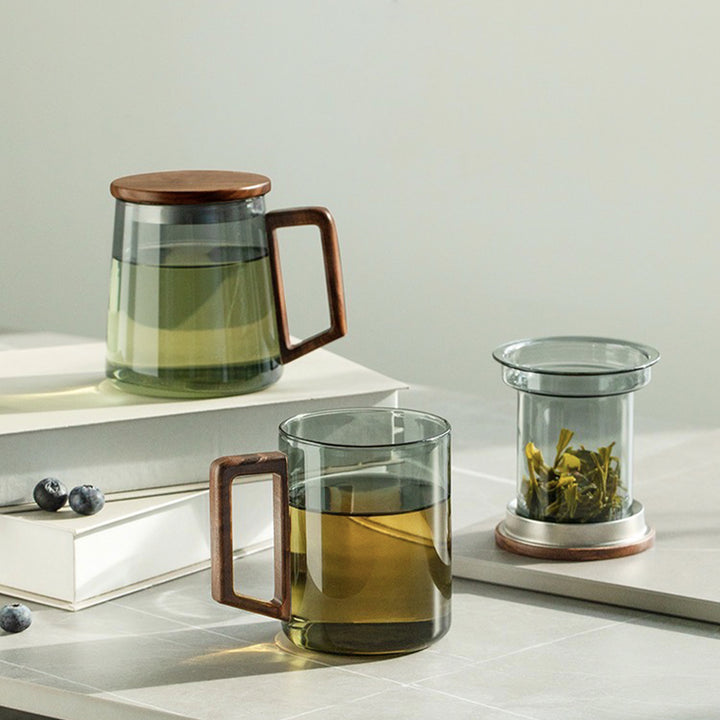 Personalized Glass Tea Mug with infuser
