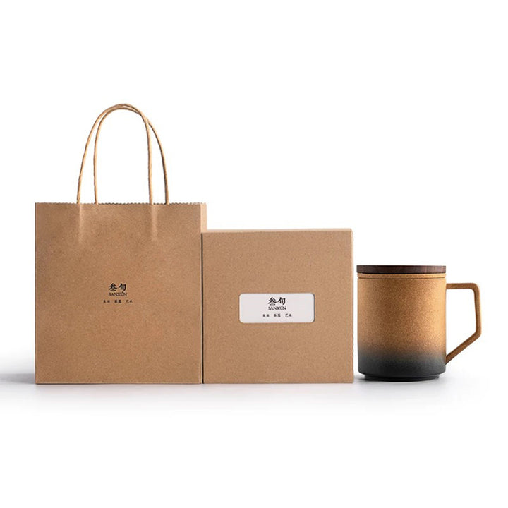 Emotion - Ceramic tea mug with infuser and lid