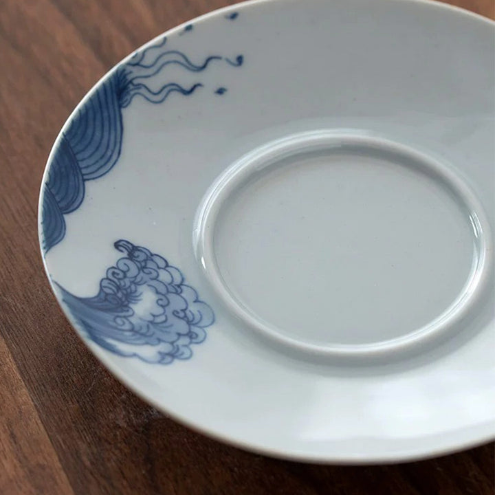 Blue ocean - Hand-painted Chinese Gaiwan tea set