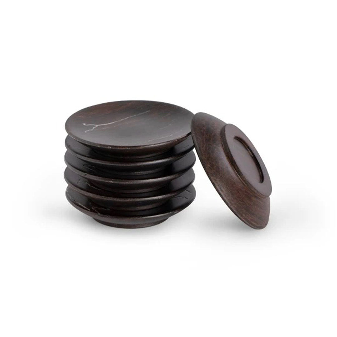 wood coaster set for coffee cup