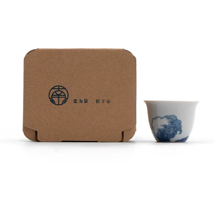 Blue ocean - Hand-painted Chinese Gaiwan tea set