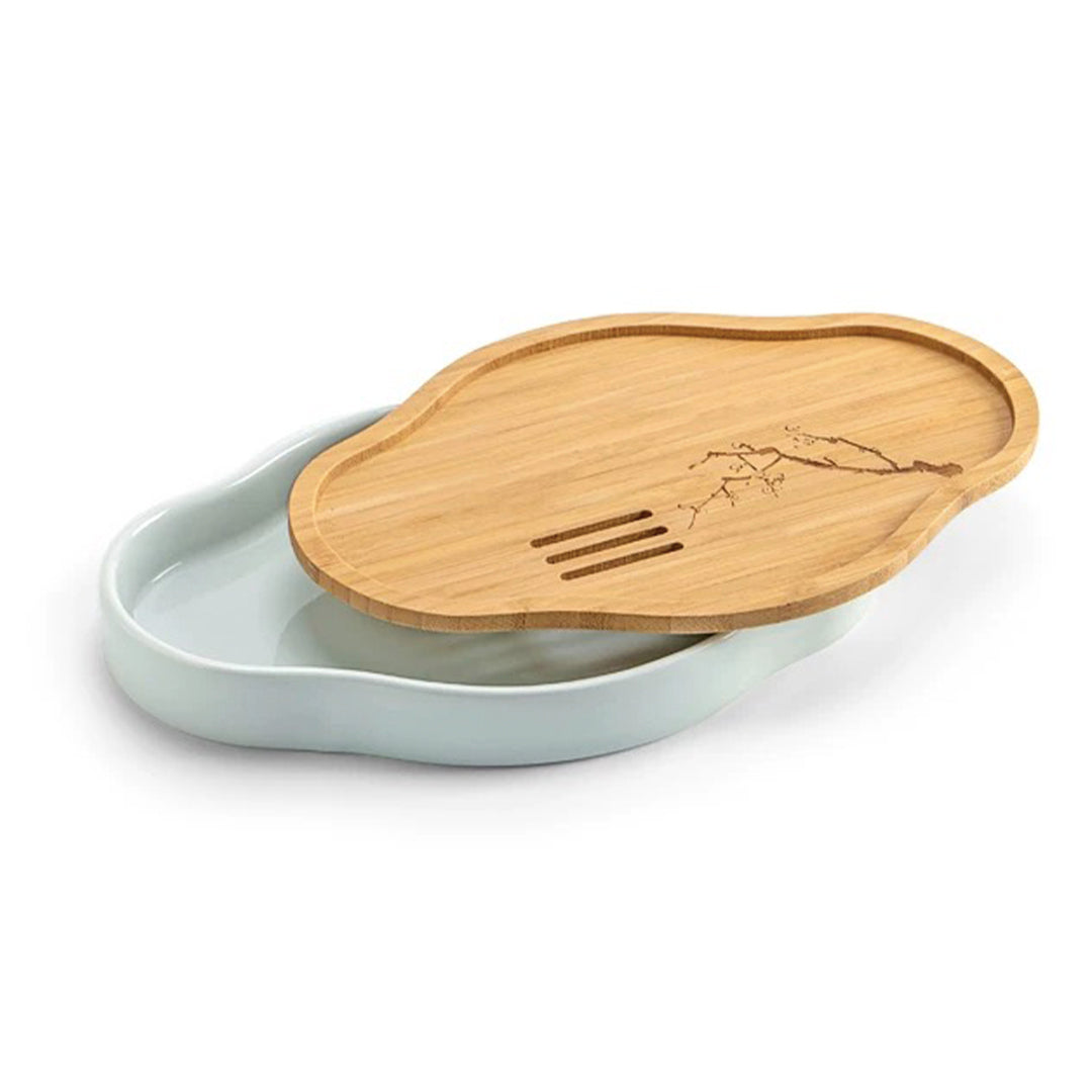 Stillness - Bamboo tea tray with drain