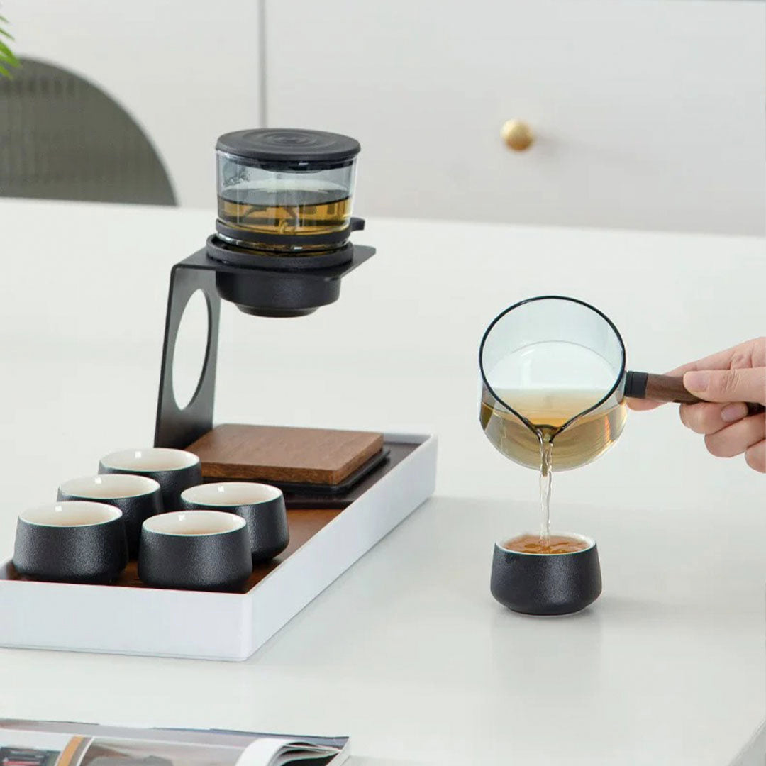 See the mountain - Semi automatic glass tea set | coffee & tea maker | luxury tea gift set