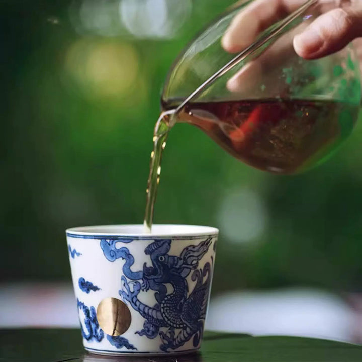 Twin Flame - Luxury Jingdezhen Blue and white pottery Tea Cups